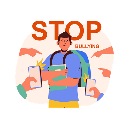 Stoppen Sie Mobbing  Illustration