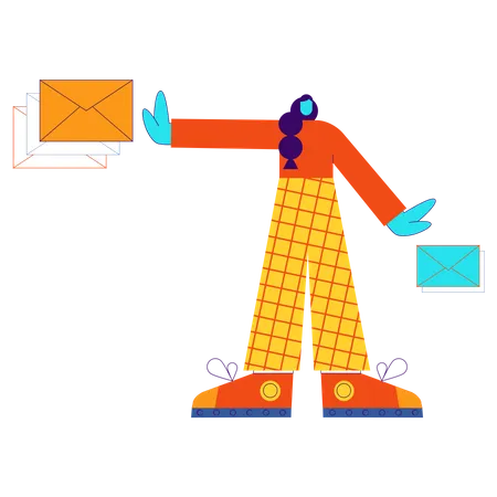 Stopping spam mail  Illustration
