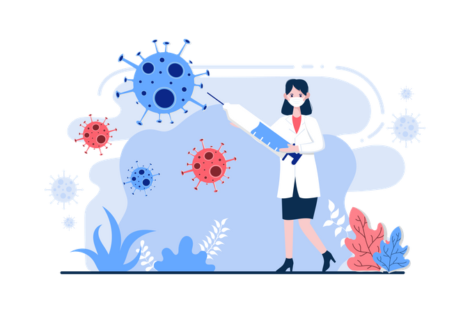 Stoppt das Coronavirus  Illustration