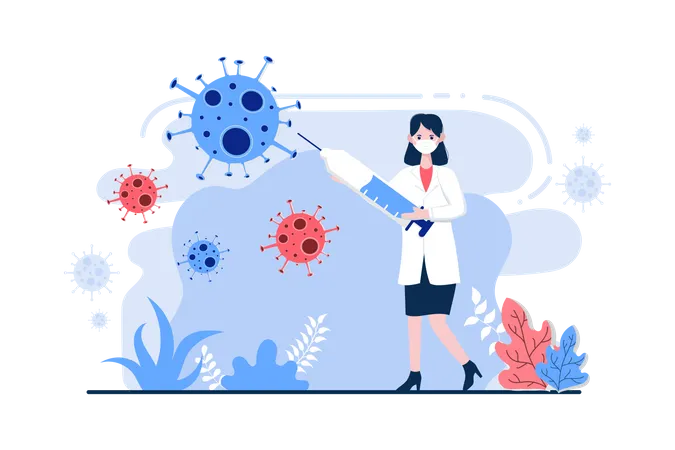 Stoppt das Coronavirus  Illustration