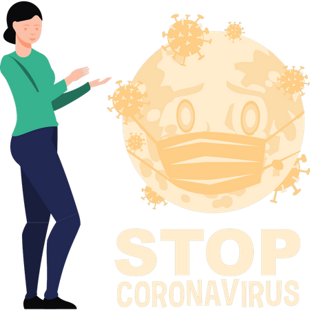 Stoppt das Coronavirus  Illustration