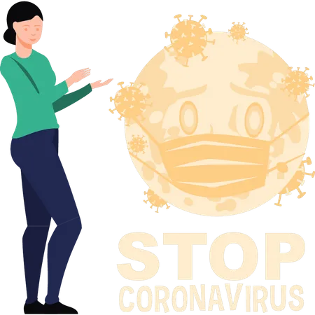 Stoppt das Coronavirus  Illustration