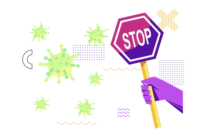 Stoppt das Coronavirus  Illustration