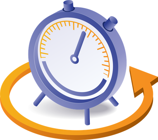 Stopwatch circle rotation  Illustration