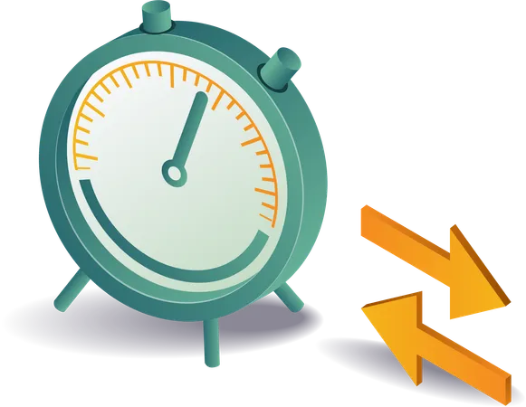 Stopwatch speed measurement  Illustration