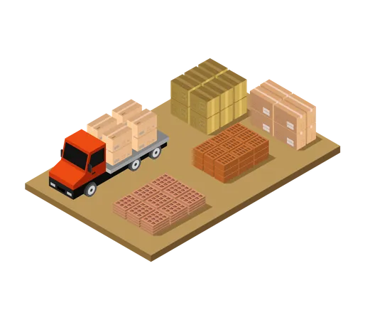 Storage truck Illustration