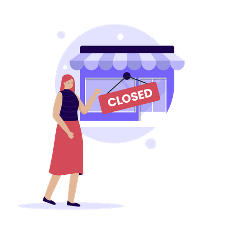 Store closed  Illustration