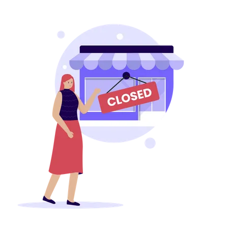 Store closed  Illustration