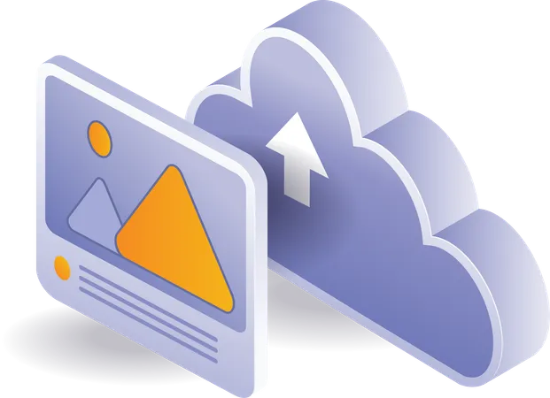 Store data in cloud server  Illustration