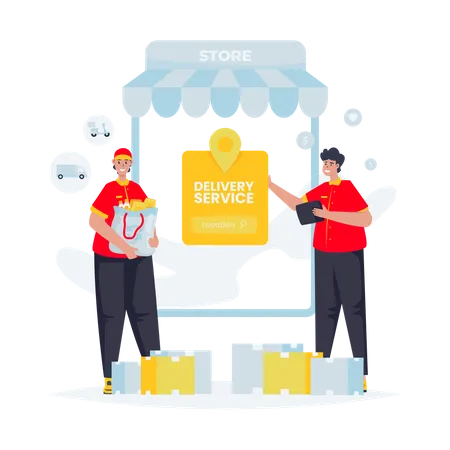 Store delivery service  Illustration