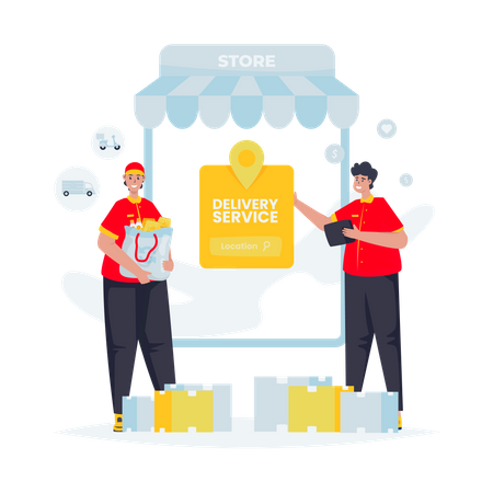 Store delivery service  Illustration