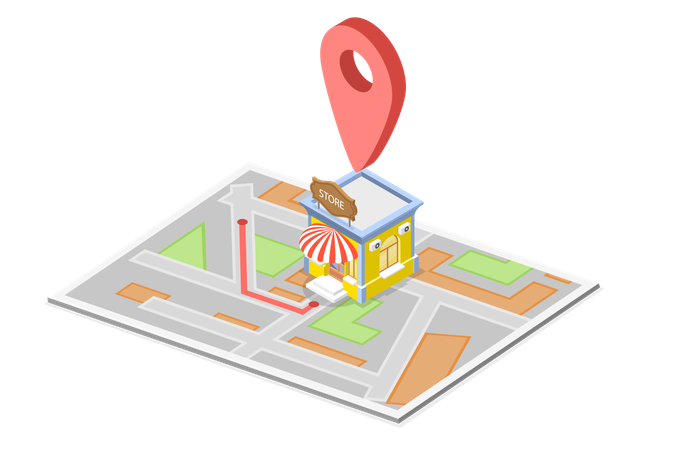 Store Location  Illustration