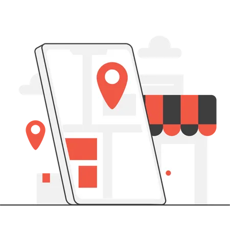 Store Location Illustration