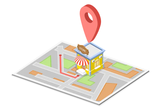 Store Location  Illustration