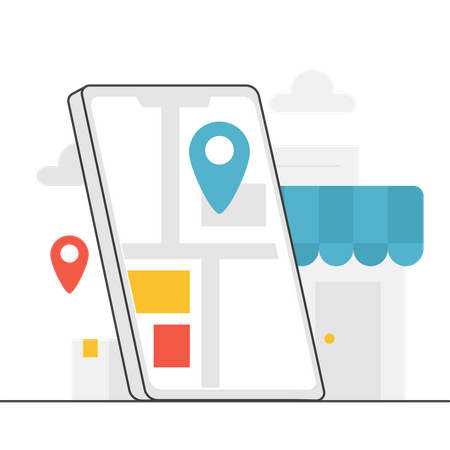 Store Location  Illustration