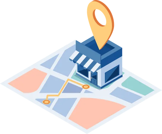 Store Location Navigation  Illustration