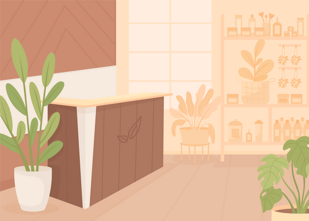 Store of natural cosmetics Illustration