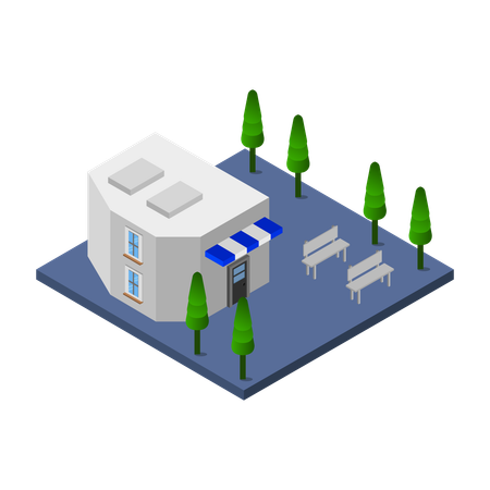 Store parking  Illustration