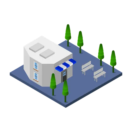 Store parking  Illustration