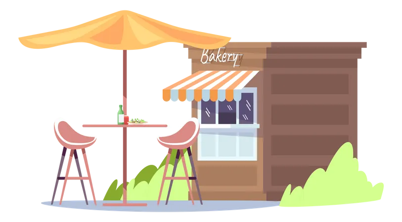 Store to sell baked goods  Illustration