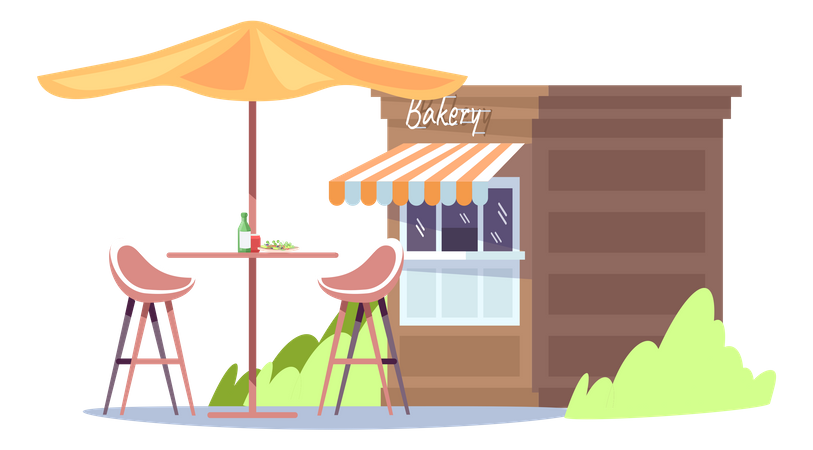 Store to sell baked goods  Illustration