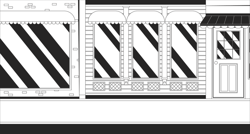 Strada cittadina con negozio  Illustration