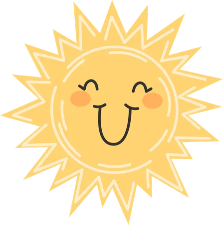 Strahlende Sonne-Emoji  Illustration