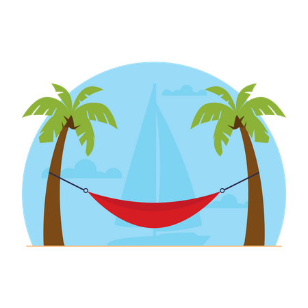 Strandhängematte  Illustration