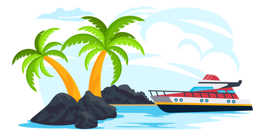 Strandlandschaft  Illustration