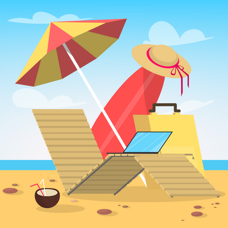 Strandstuhl  Illustration