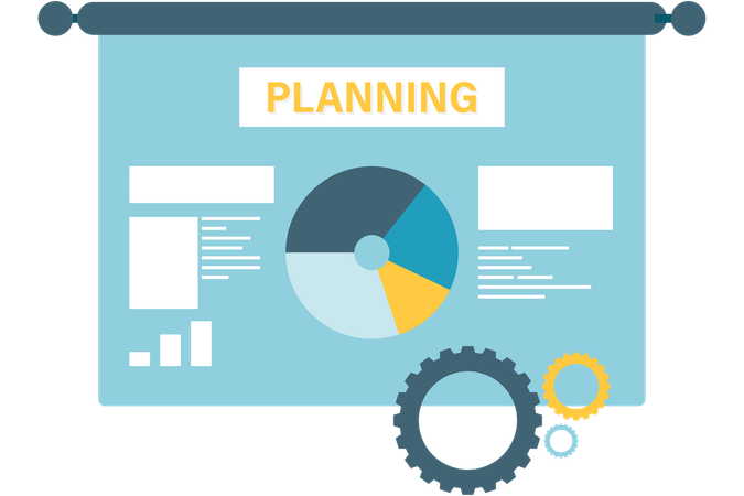 Strategic planning management  Illustration