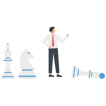 Strategic thinking to win business competition  Illustration