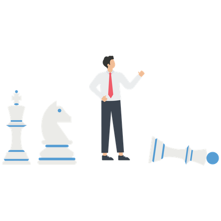 Strategic thinking to win business competition  Illustration