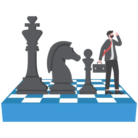 Strategic thinking to win business competition  Illustration