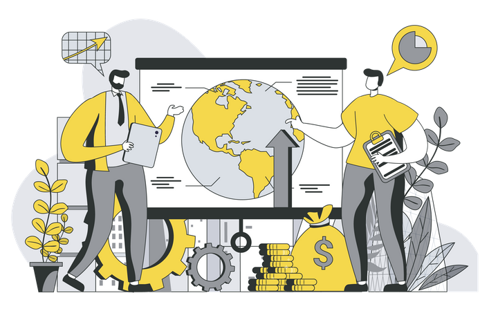 Stratégie commerciale mondiale  Illustration