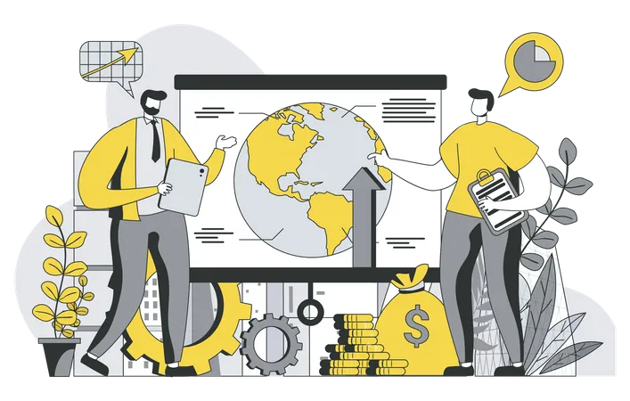 Stratégie commerciale mondiale  Illustration