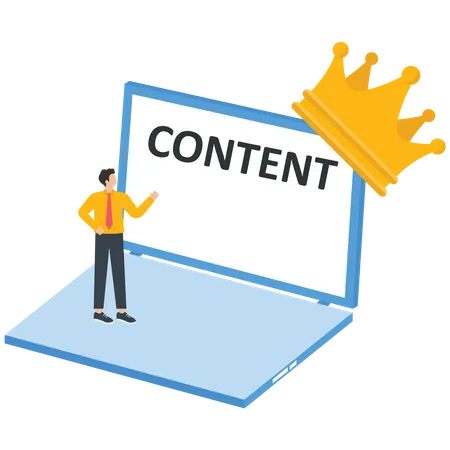 Stratégie de contenu pour la publicité et le marketing  Illustration