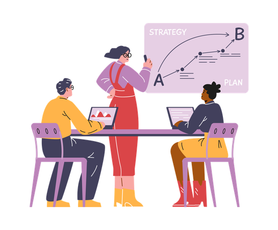 Stratégie de gestion du changement d'entreprise  Illustration