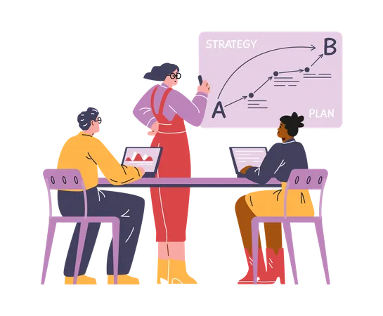 Stratégie de gestion du changement d'entreprise  Illustration