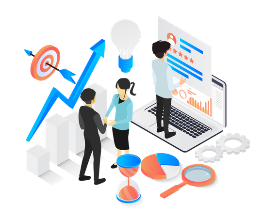 Stratégie commerciale pour atteindre l'objectif  Illustration