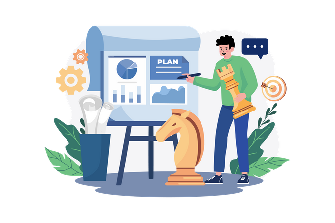 Strategische Geschäftsplanung  Illustration