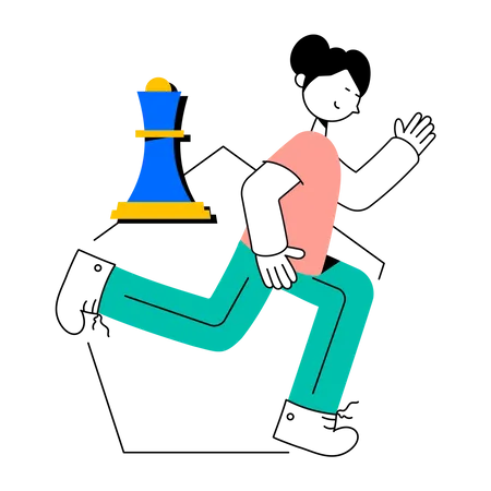 Strategische Person  Illustration