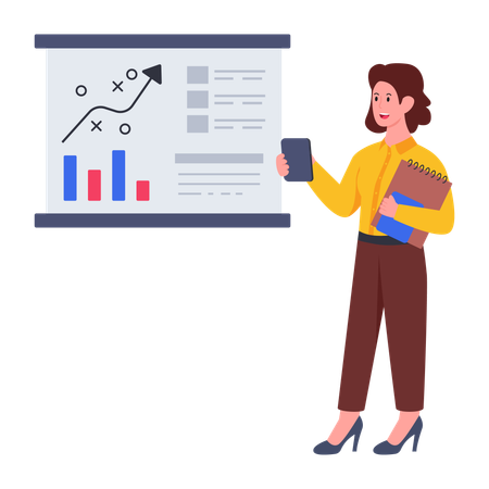 Strategische Präsentation  Illustration