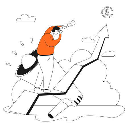 Strategische Vision im Marketing  Illustration
