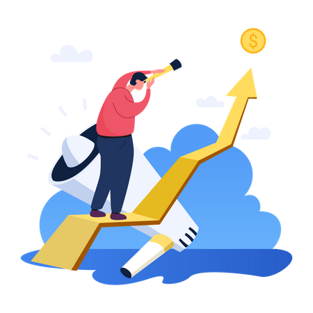 Strategische Vision im Marketing  Illustration
