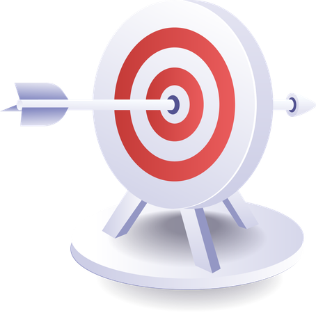 Strategy development target arrow symbol  Illustration