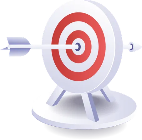 Strategy development target arrow symbol  Illustration