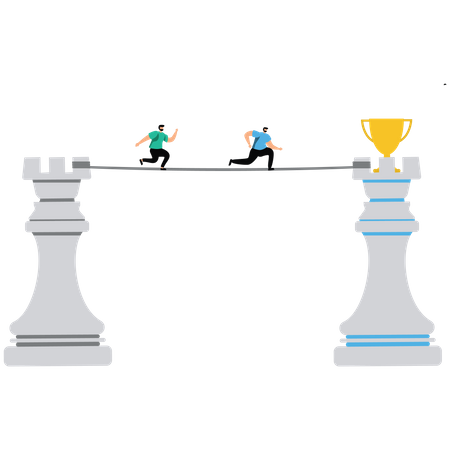 Strategy to win business success Illustration