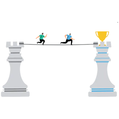 Strategy to win business success Illustration