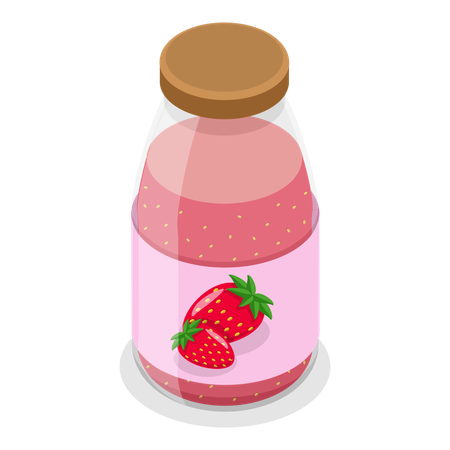 Strawberry jam  Illustration